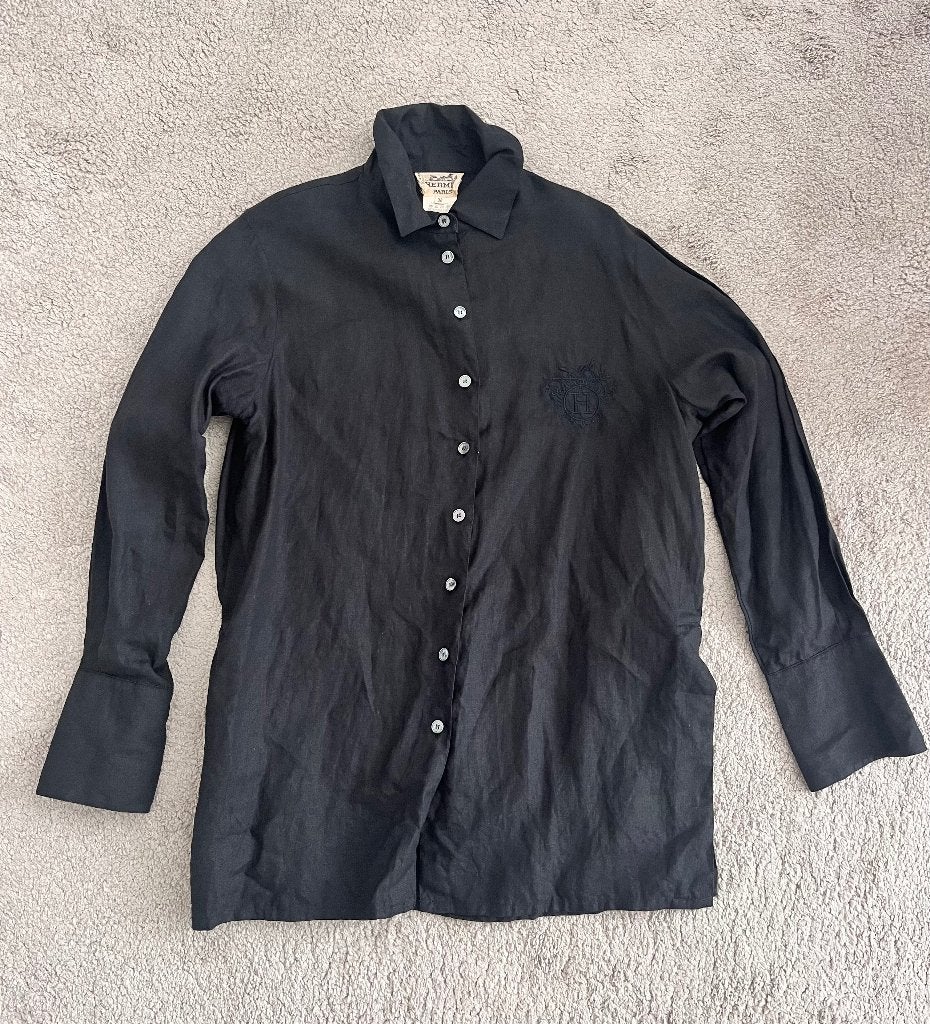 Hermes shirt origineel!, Ophalen of Verzenden, Zo goed als nieuw, Maat 38/40 (M), Zwart