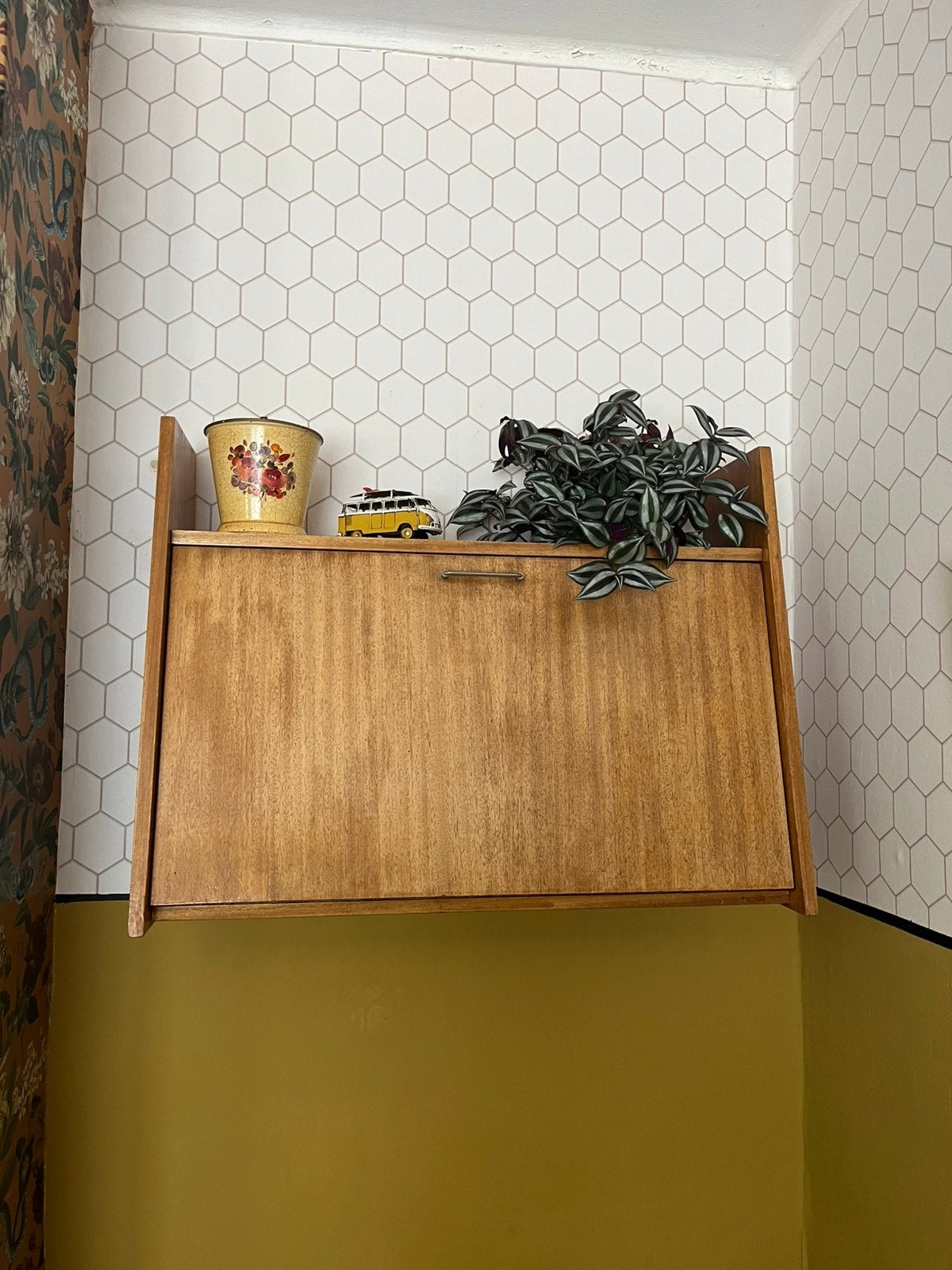 Hangende secretaire/bureautje, Ophalen, Gebruikt, Vintage