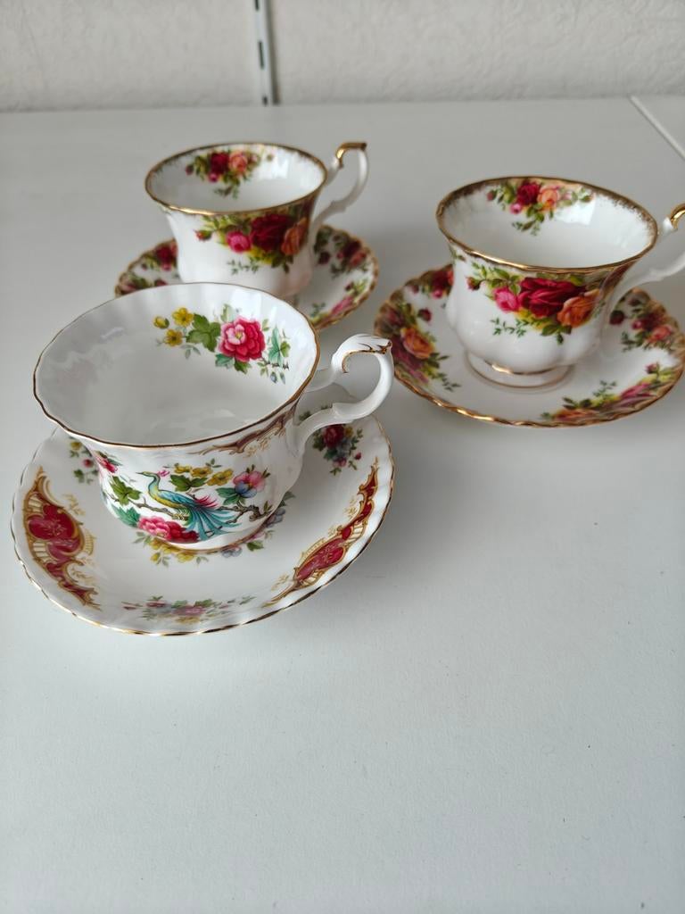 Royal Albert kop en schotels - Old Country Roses & Pauw, Ophalen of Verzenden