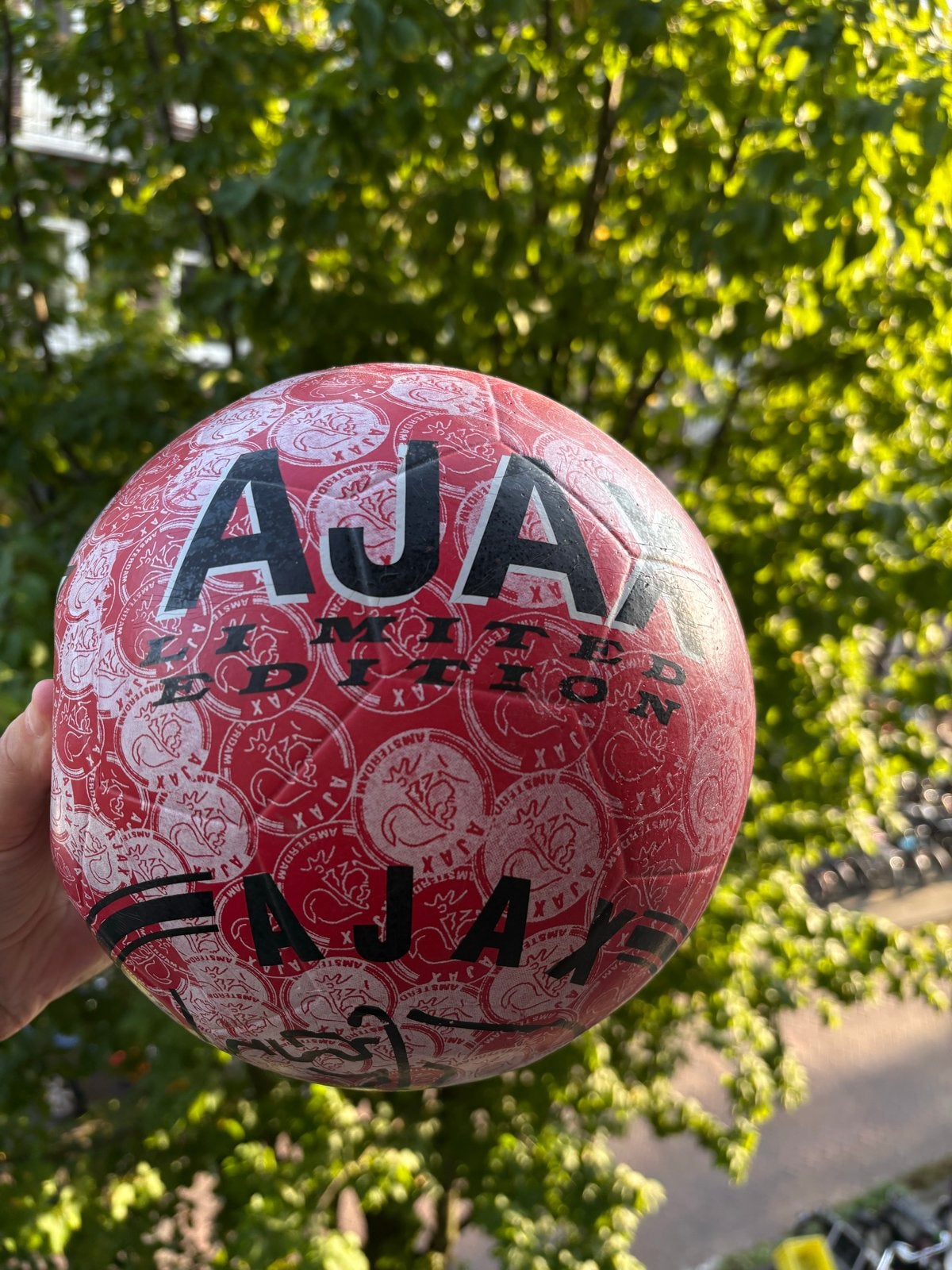 Vintage Ajax Umbro Bal - Jaren '90, Ophalen of Verzenden, Gebruikt, Bal