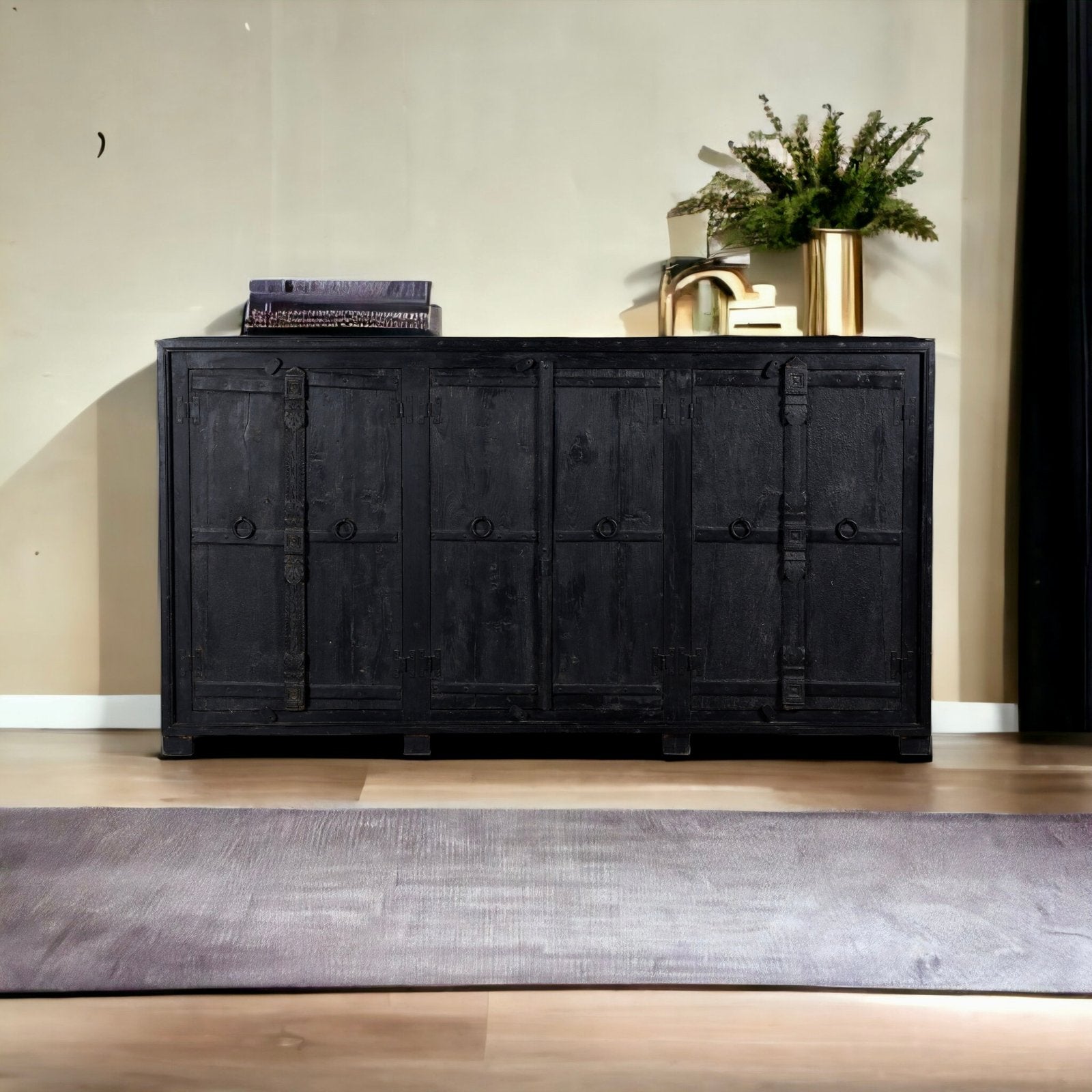 Dressoir ibiza stijl | India handgemaakt | 208CM, Met deur(en), Zo goed als nieuw, 200 cm of meer, Teakhout