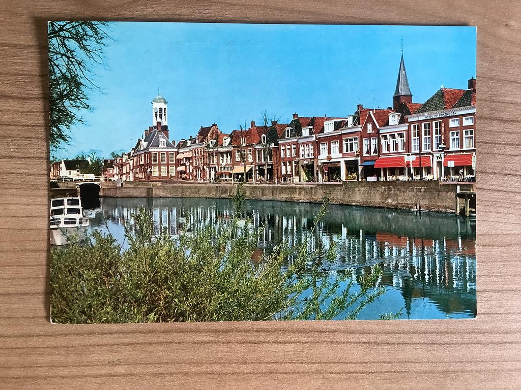 ansichtkaart Dokkum, Ophalen of Verzenden, Gelopen