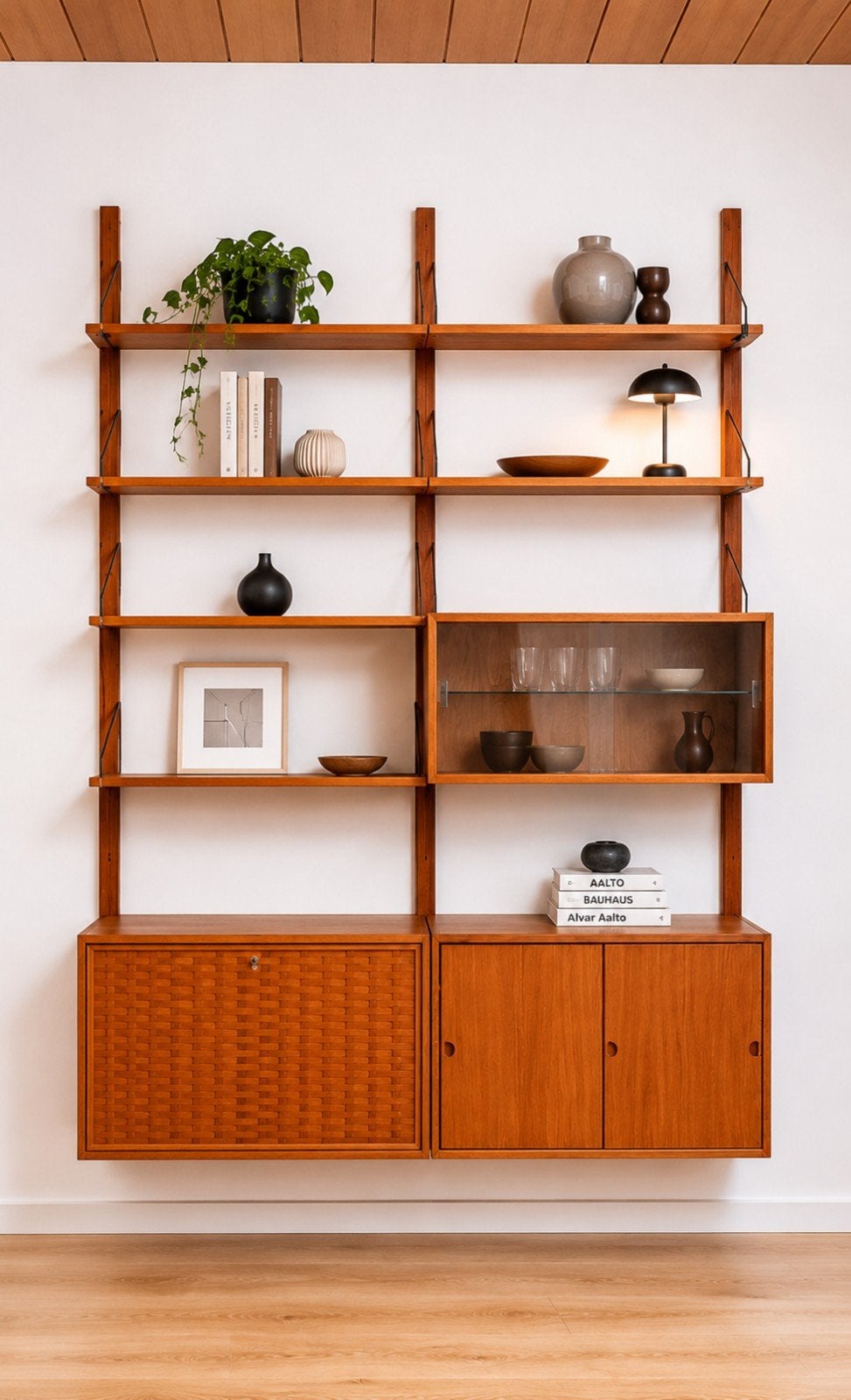 Poul Cadovius Teak Mid Century Jaren 60 Wallsystem, Huis en Inrichting, Kasten | Wandmeubels, Gebruikt, 150 tot 200 cm, Teakhout