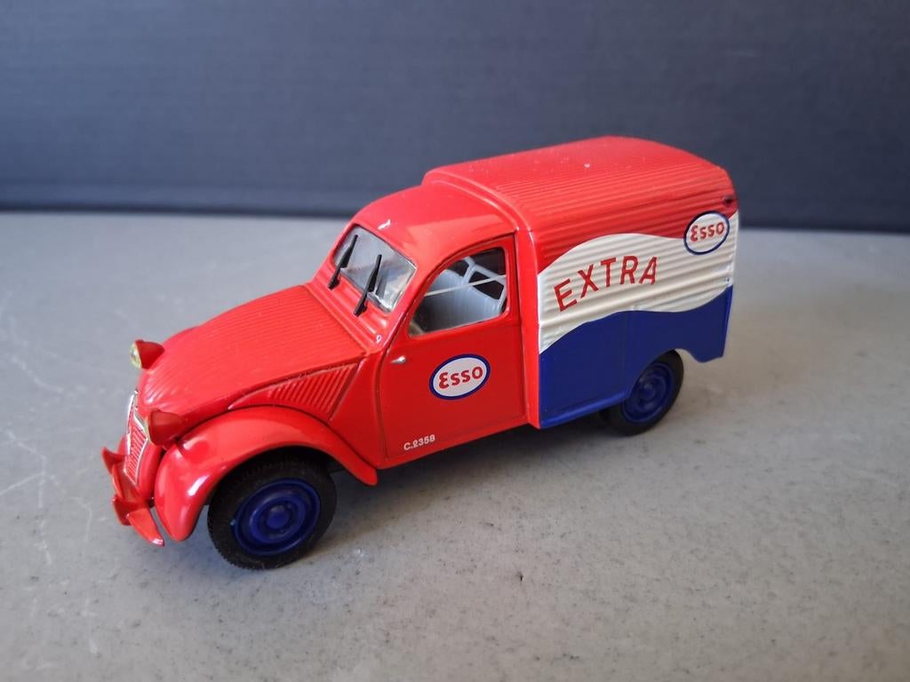 Citroën 2CV Bestelwagen Esso Extra Modelauto, Overige merken, Gebruikt, Auto, 1:32 tot 1:50