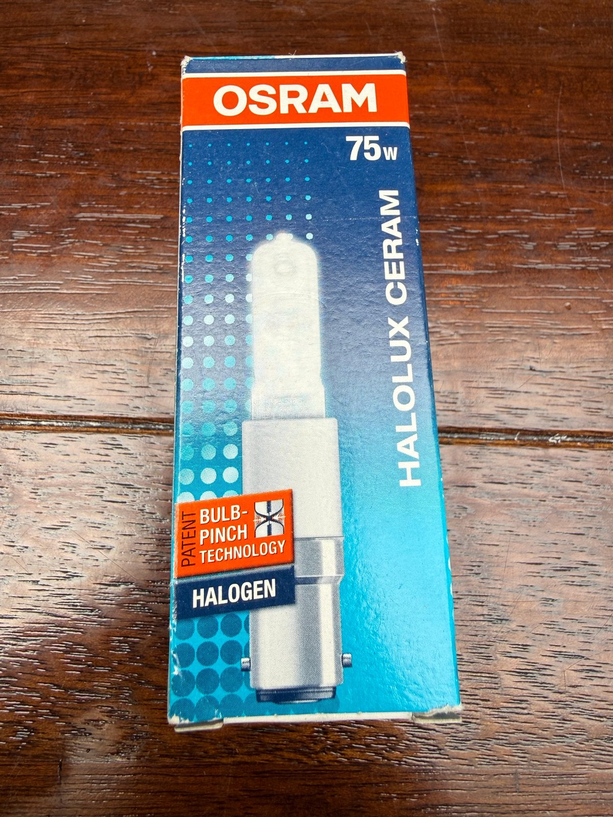Halolux Ceram Zeldzaam Halogeenlamp 75W Nieuw, Osram, 60 watt of meer, Nieuw, Overige fittingen