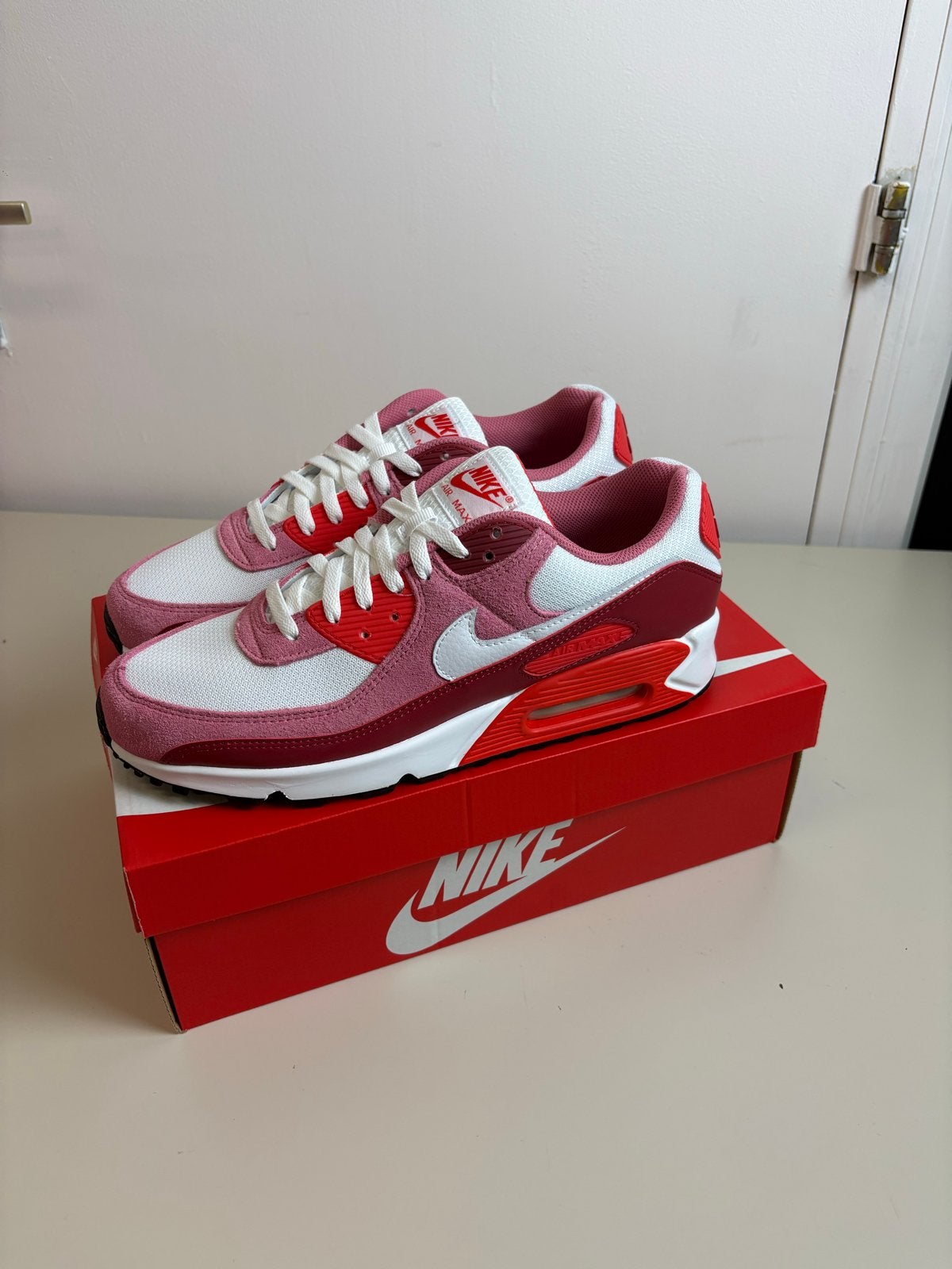 Nike Air Max 90 Peony Light Crimson Roze/Rood/Wit 46, Overige kleuren, -, -, Nieuw