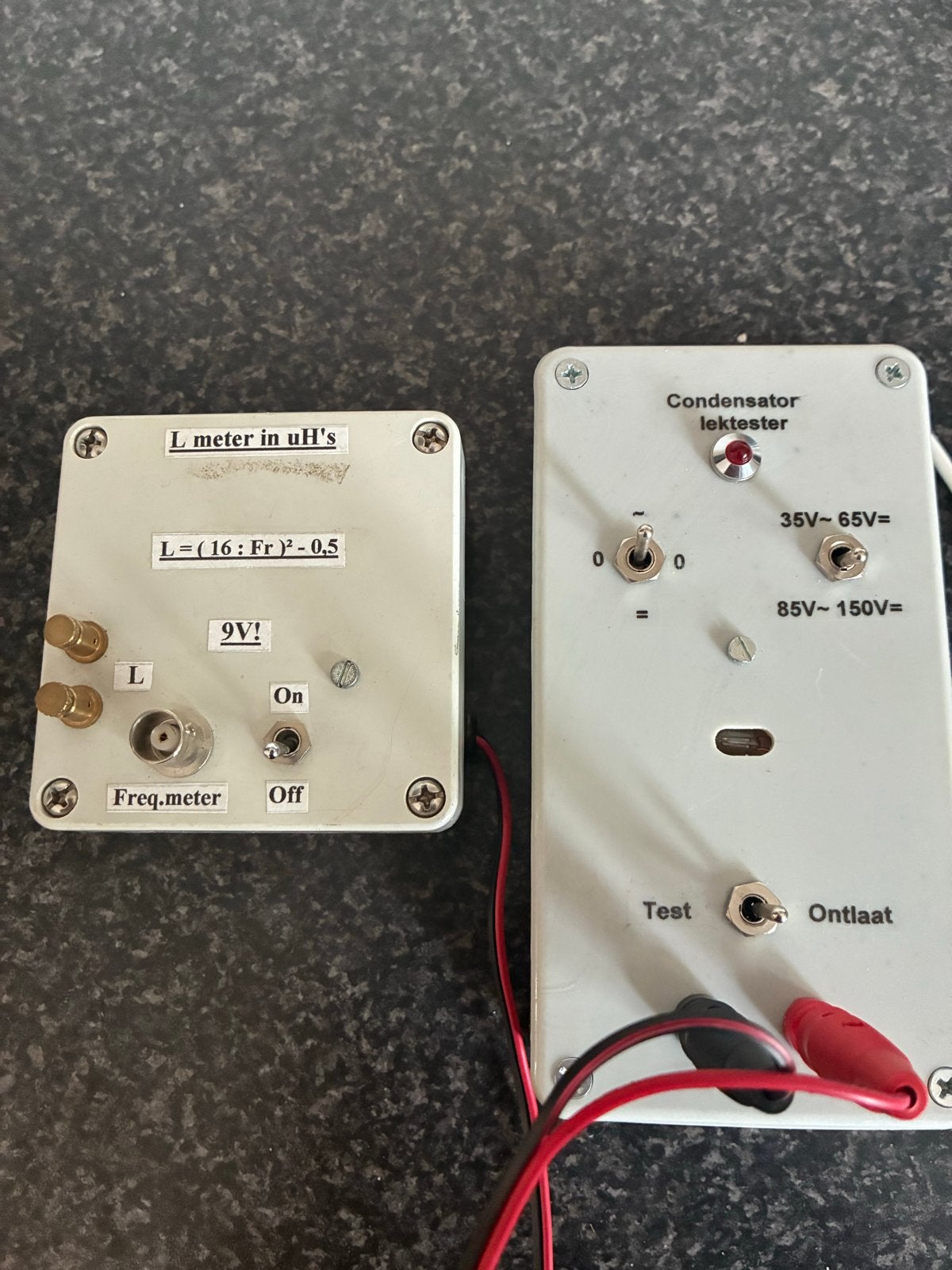 Zelfbouw Condensator Lektester en L-meter, Ophalen of Verzenden, Gebruikt
