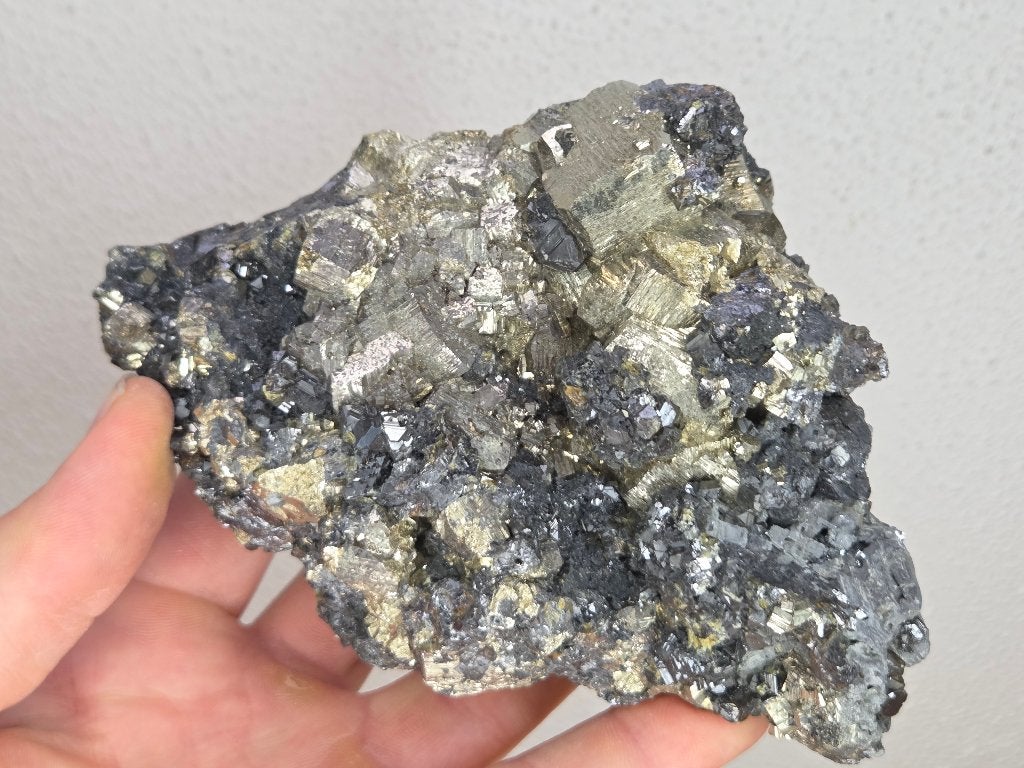 Pyriet met Galeniet en Sphaleriet, Ophalen of Verzenden, Mineraal