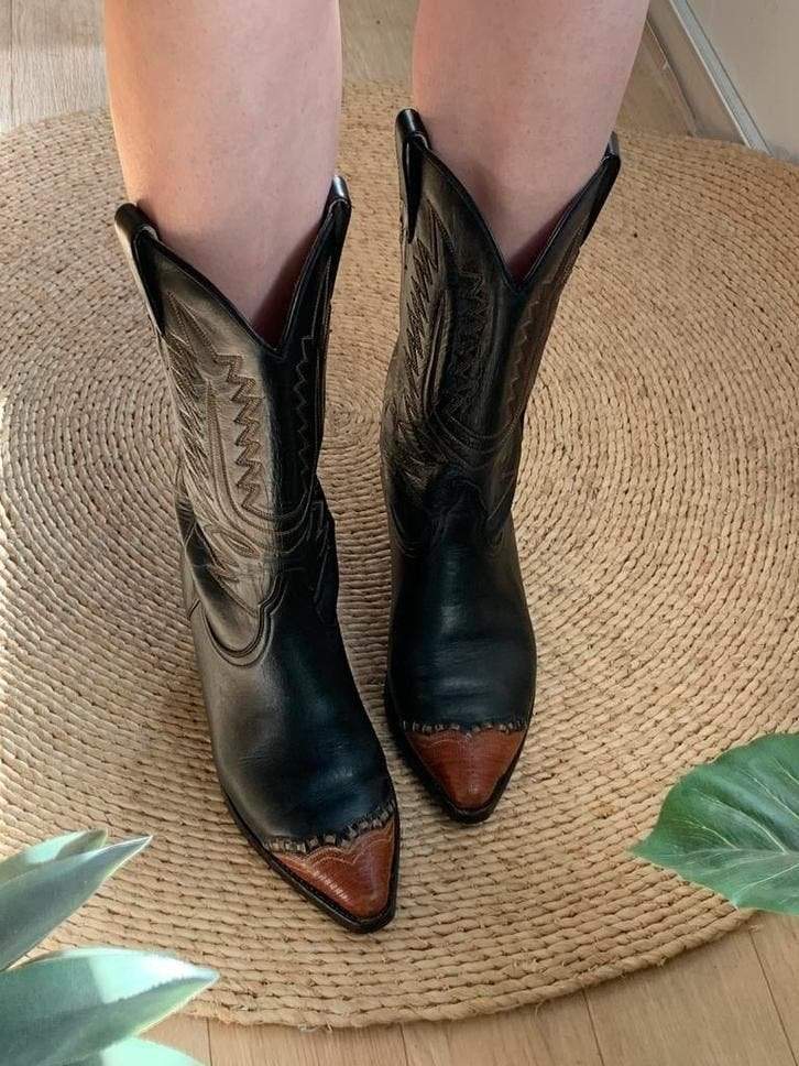 San Diego cowboylaarzen met hak 39 western boots laarzen, Kleding | Dames, Schoenen, Hoge laarzen, -, Zwart, -