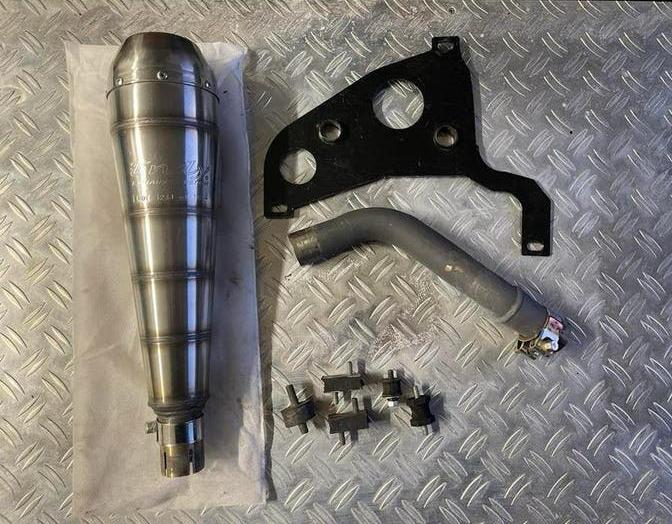 Vespa GTS 300 Endy RVS Sport Uitlaat (t/m 2018), Ophalen, Gebruikt