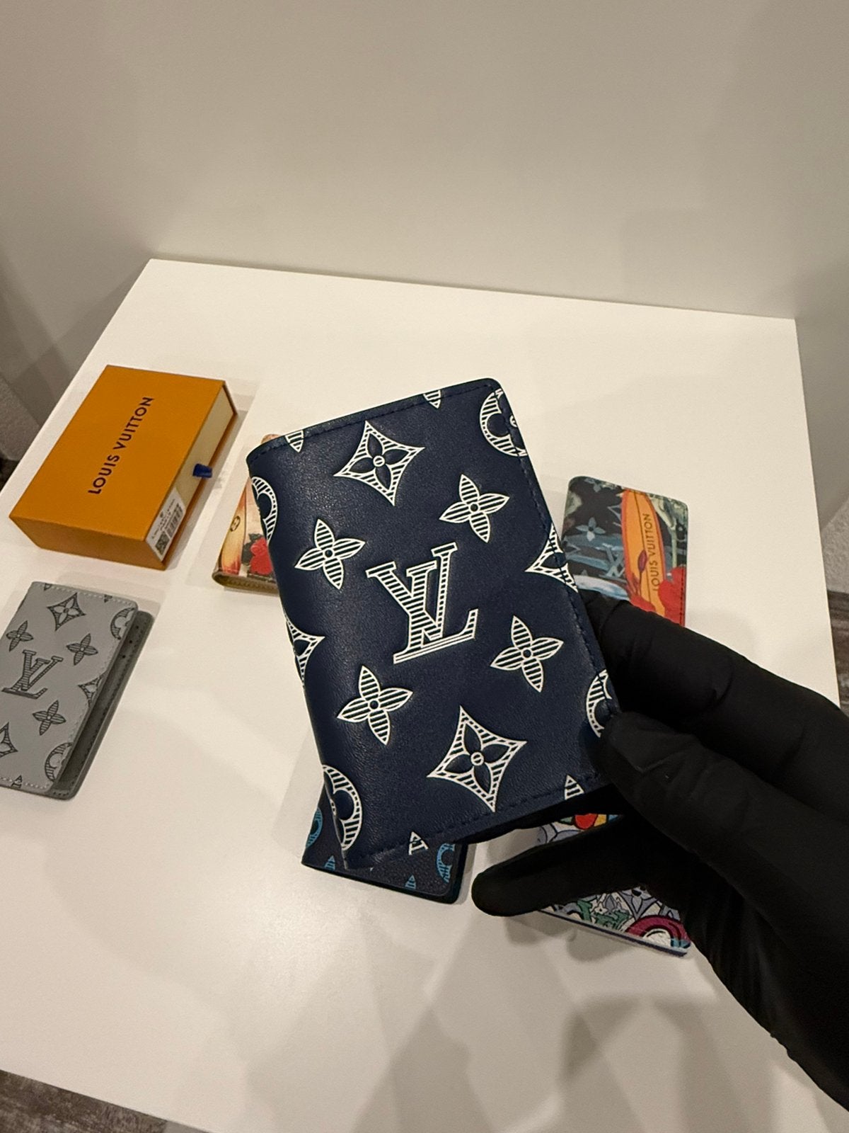 Pocket Organizer Cardholder Wallet Navy Blue, Ophalen of Verzenden, Nieuw, Blauw, Leer