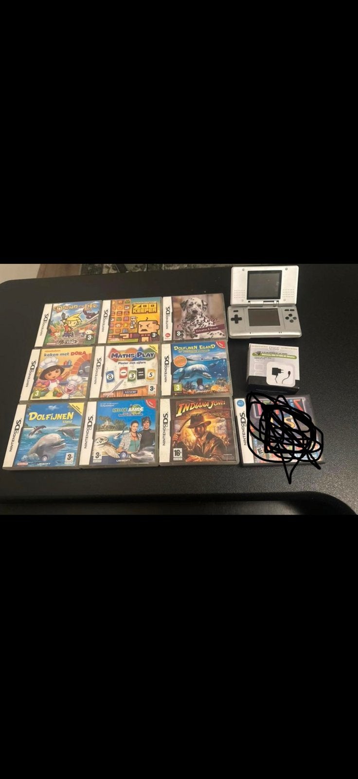 Nintendo DS met 9 spellen en oplader, Spelcomputers en Games, Games | Nintendo DS, Online, Gebruikt, Overige genres, 1 speler