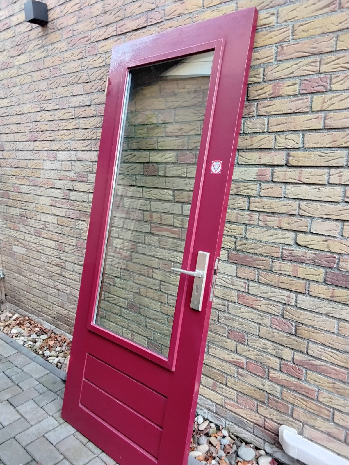 Buitendeur met inbraakveilig sluitwerk en dubbel glas, Gebruikt, 80 tot 100 cm, Ophalen of Verzenden, Buitendeur
