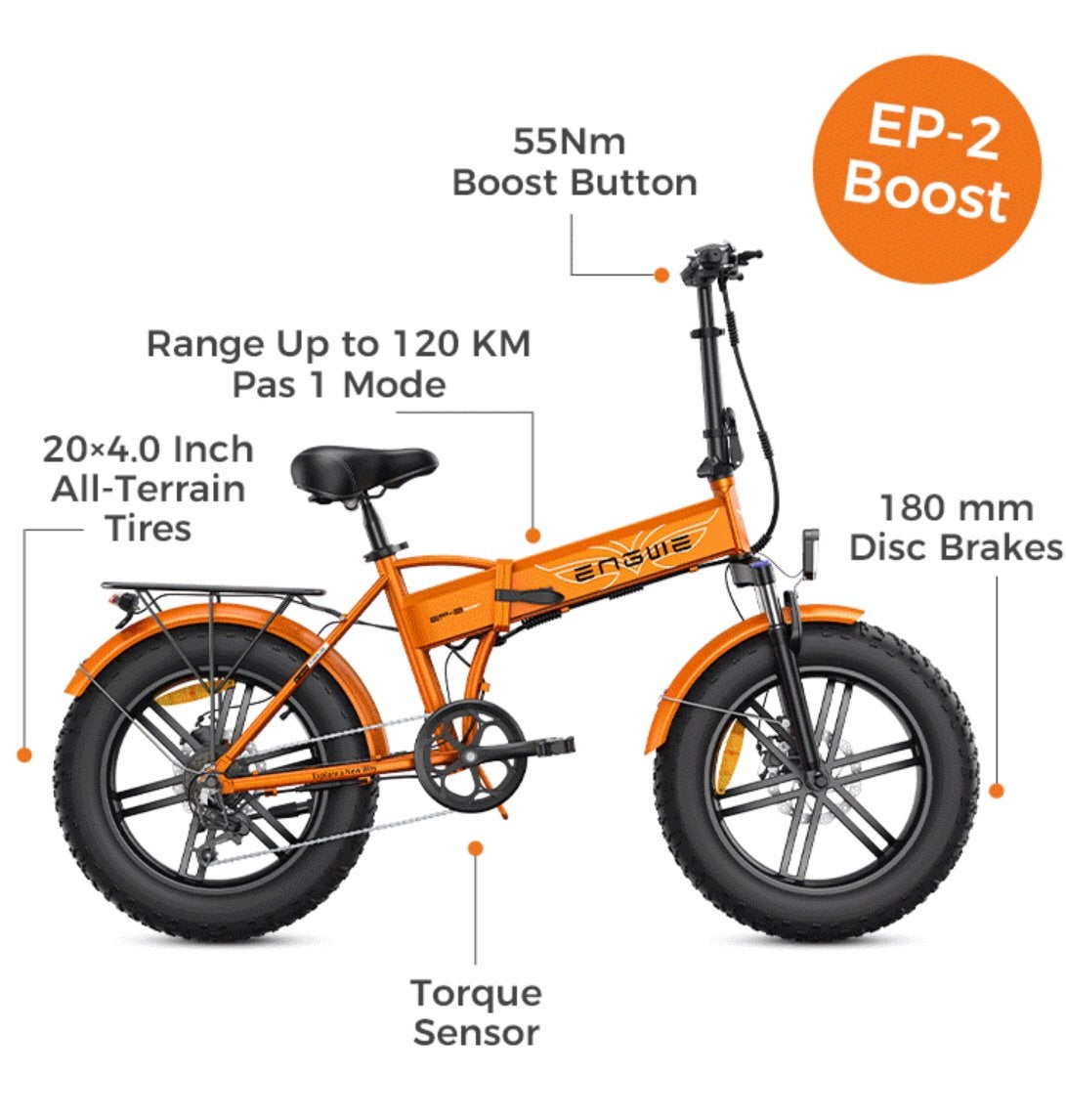 Nieuwe ENGWE EP-2 Boost met gratis Art 2 vouwslot, 20 tot 24 inch, Ophalen of Verzenden, X, Schijfrem