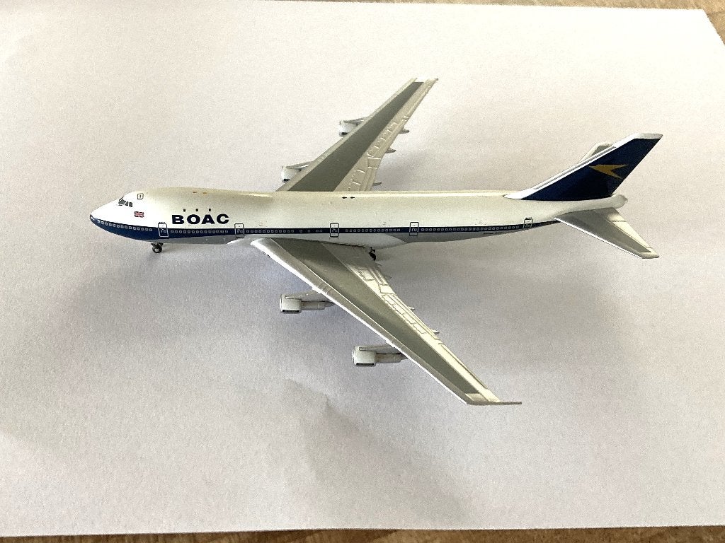 BOAC Boeing 747-100 diecast model 1:500, Verzenden, Zo goed als nieuw, Schaalmodel
