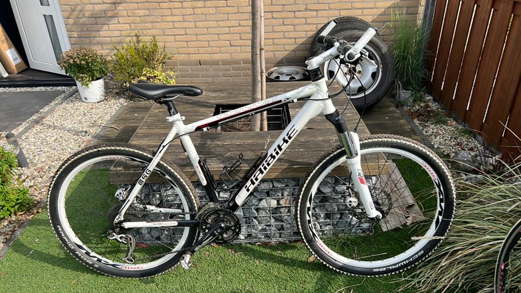 Haibike Mountainbike - Wit/Zwart, Shimano Deore XT, Gebruikt, Hardtail, 49 tot 53 cm, Schijfrem