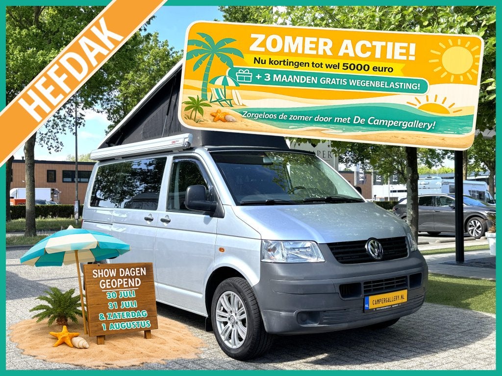 Volkswagen Transporter T5 2.5 TDI INRUILKOOPJE! HEFDAK, Buscamper of Camperbus, Volkswagen, Treinzit, Bedrijf