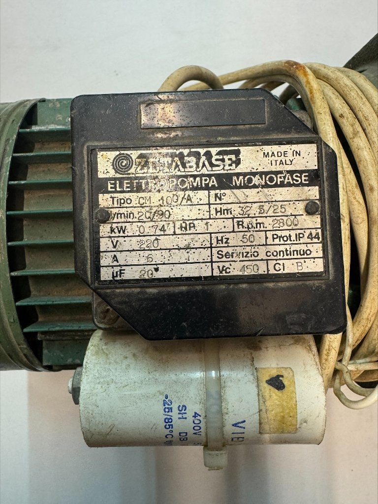 Zetabase monofase elektropomp (Tipo CM 100/A),, Zetabase, Ophalen of Verzenden, Zo goed als nieuw, Nvt