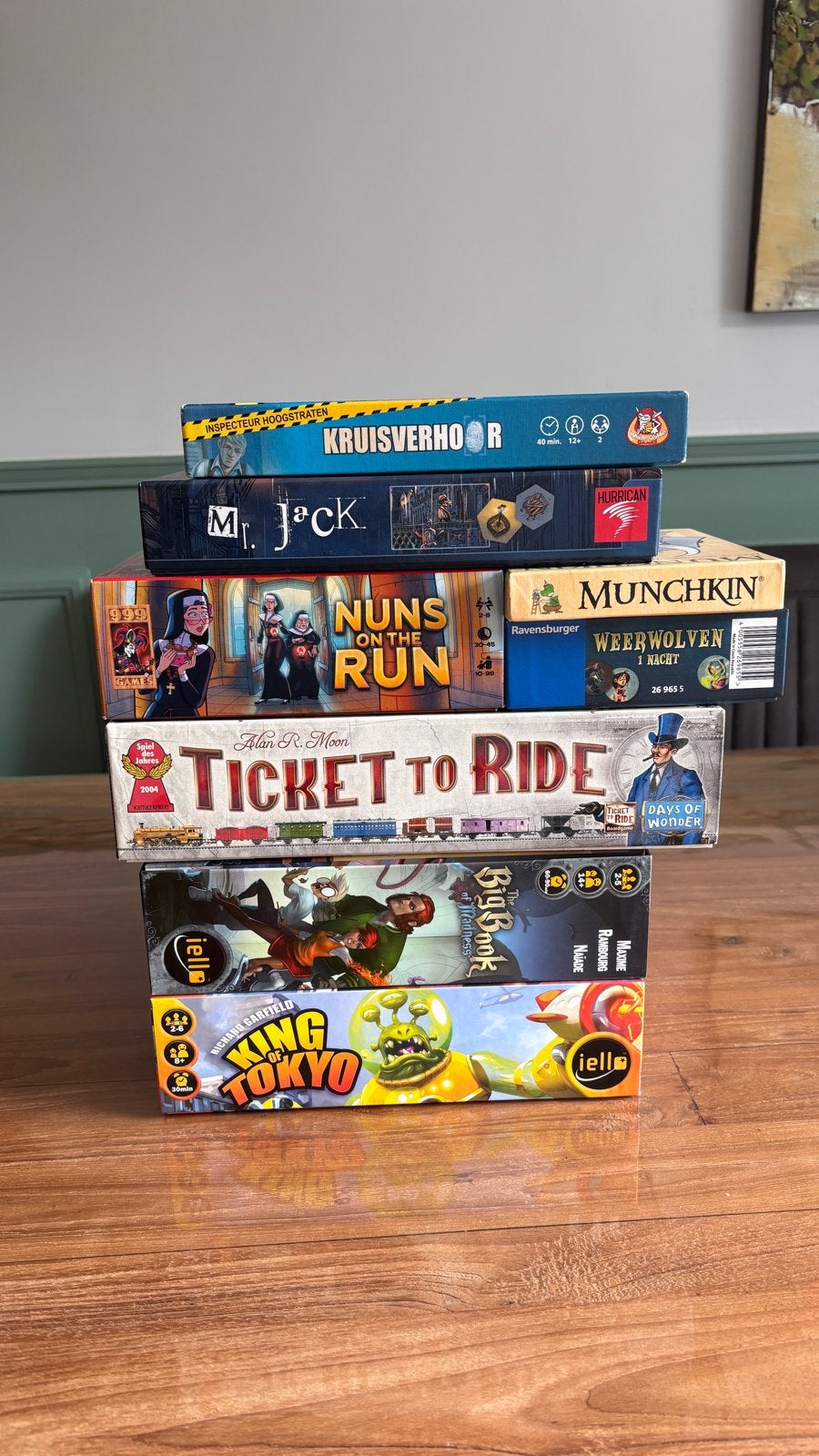 Bordspellen collectie: Kruisverhoor, Mr. Jack etc., Vijf spelers of meer, Verzenden, Gebruikt