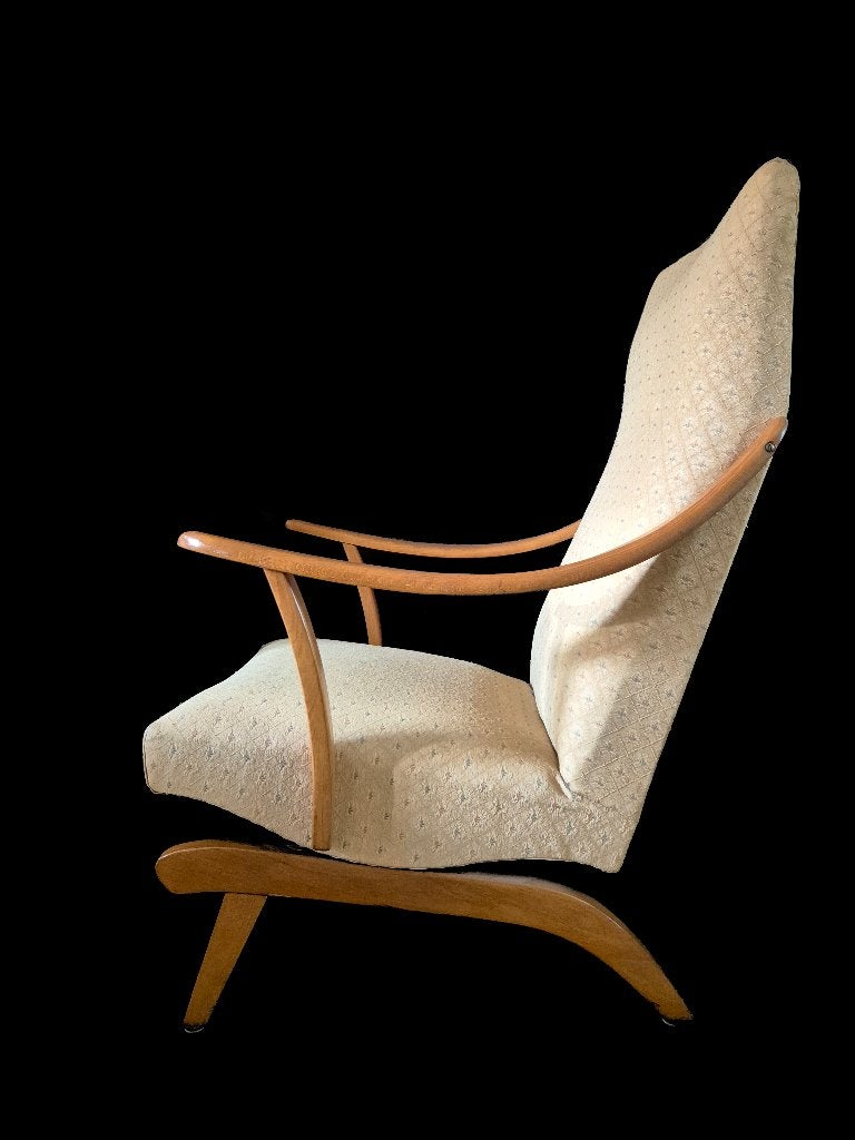 Prachtige vintage Pastoe design schommelstoel, Huis en Inrichting, Ophalen, Gebruikt, 75 tot 100 cm, Stof