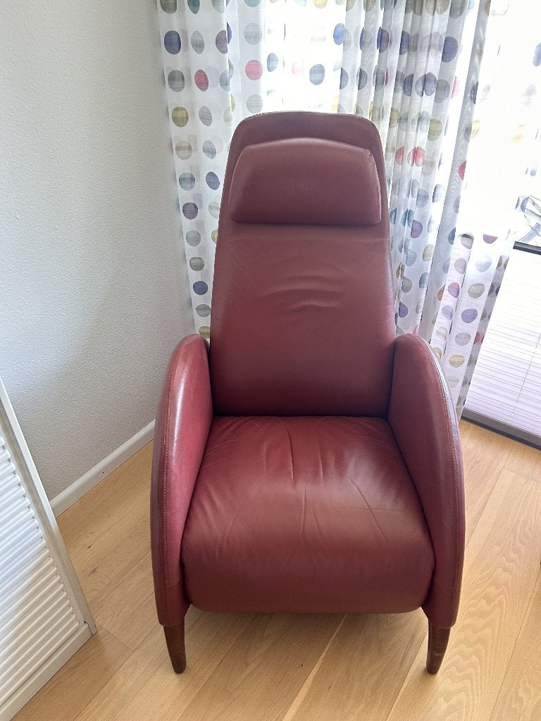 Scudo design relaxstoel, Huis en Inrichting, Fauteuils, Ophalen, Zo goed als nieuw, Leer, 75 tot 100 cm