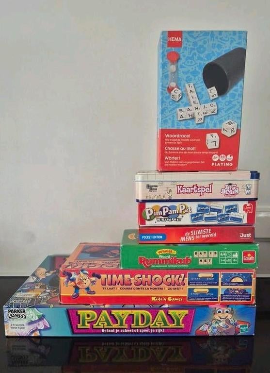Diverse Bord- en Kaartspellen €2,50 per stuk, Vijf spelers of meer, Ophalen of Verzenden, Gebruikt, Hema, Parker, Goliath, Just, Kids 'n Games