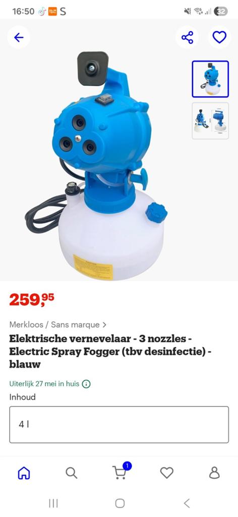 Elektrische Vernevelaar - Triple-Jet Fogger, Ophalen of Verzenden, Nieuw