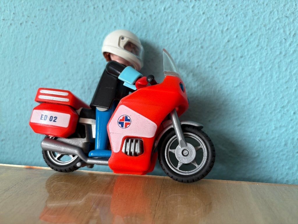 Playmobil 3924 Motor met Motorrijder, Gebruikt, Complete set, Voertuig, Ophalen of Verzenden