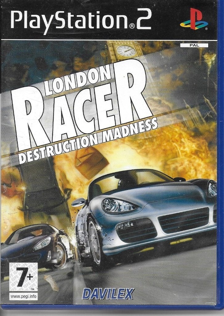 London Racer: Destruction Madness – PS2 PlayStation 2, Gebruikt, 1 speler, Racen en Vliegen, Eén computer