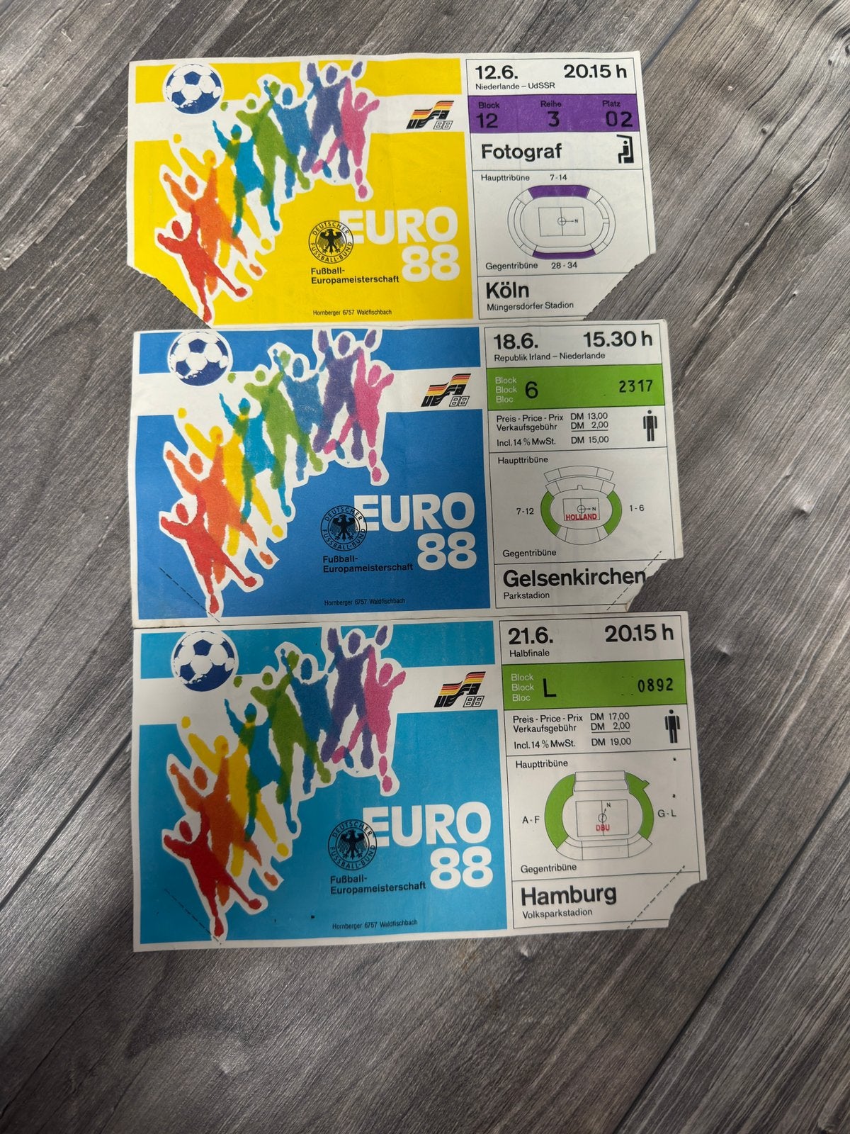 EK88 3 tickets van het Nederlands Elftal, Ophalen of Verzenden, Overige binnenlandse clubs