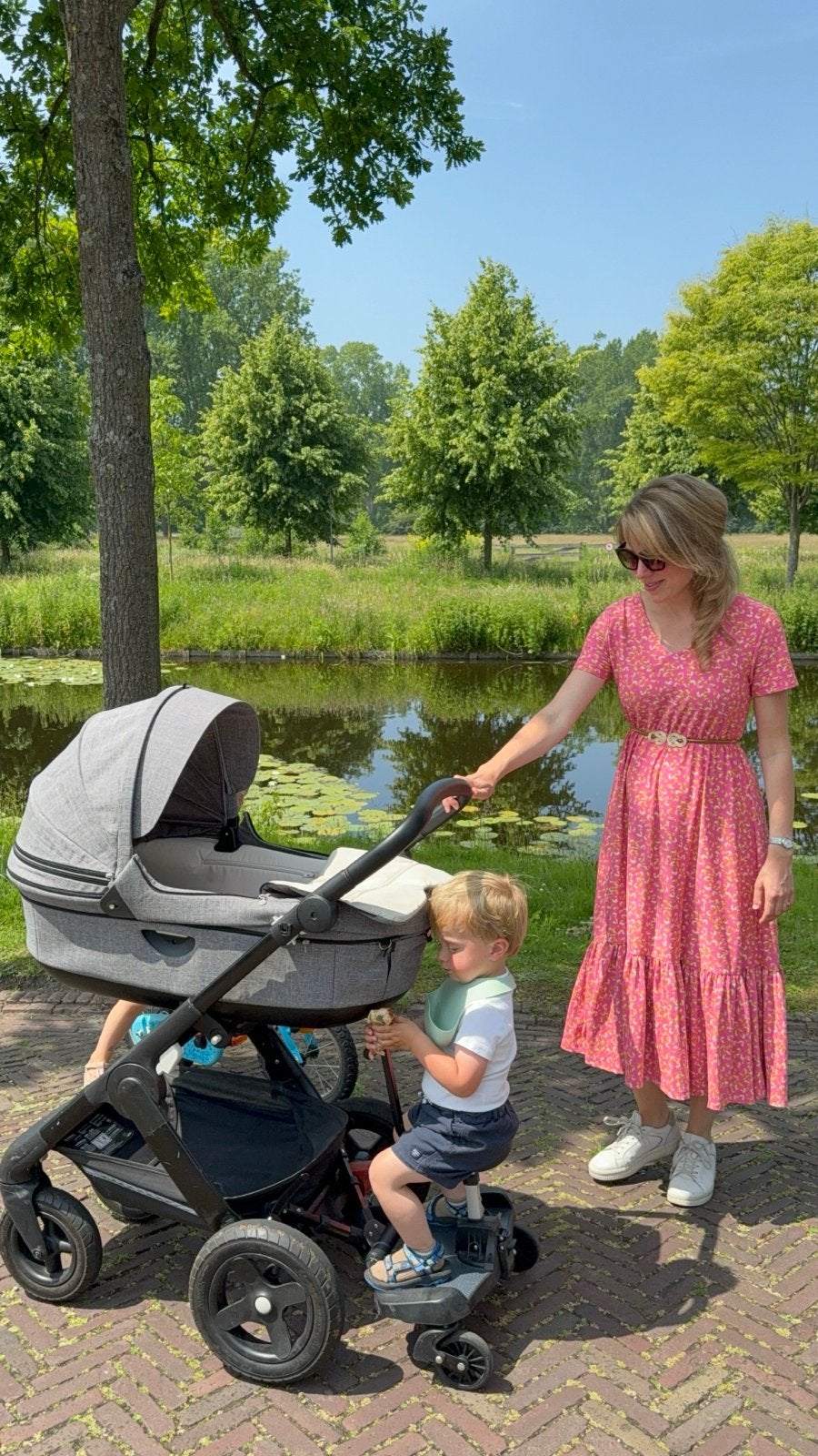 Stokke kinderwagen compleet met wieg en buggy, Gebruikt, Luchtbanden, Combiwagen, Ophalen