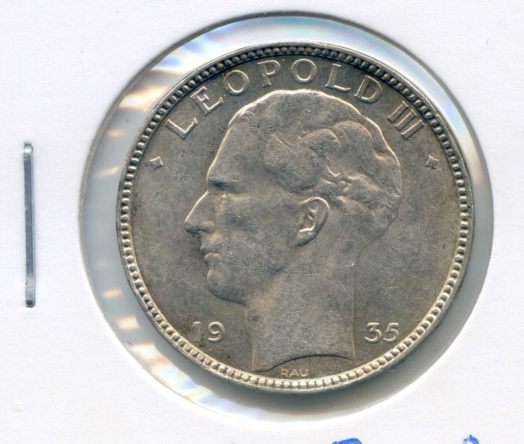 België 20 Francs 1935, Verzenden, Zilver