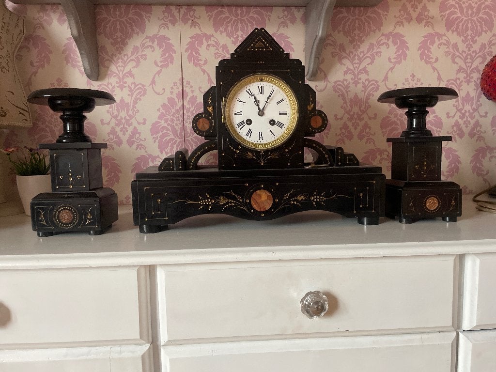 Antieke Franse Pendule (  schoorsteenklok ), Ophalen