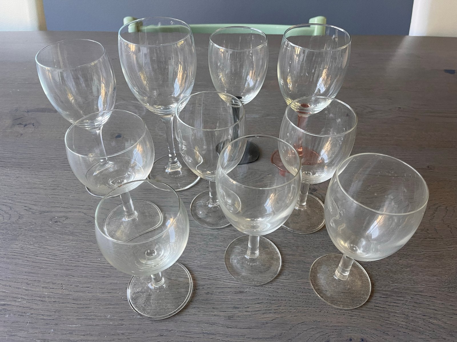 Set van 10 diverse wijnglazen, Ophalen