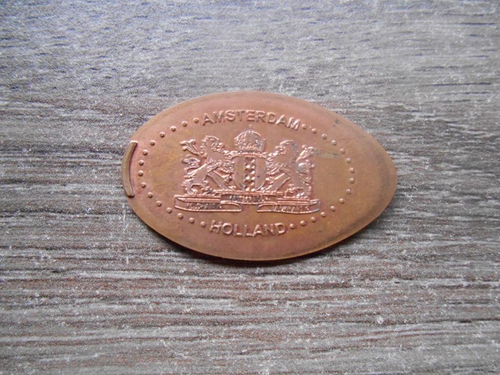 Pressed pennies Amsterdam Holland Pressed penny, Ophalen of Verzenden, Overige materialen, Nederland