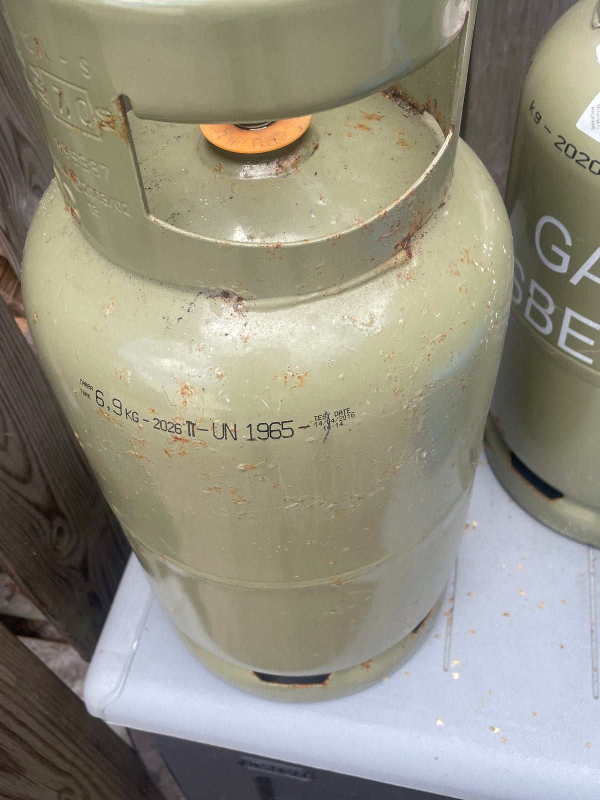 Gasflessen voor het camperen, Ophalen of Verzenden, Gebruikt