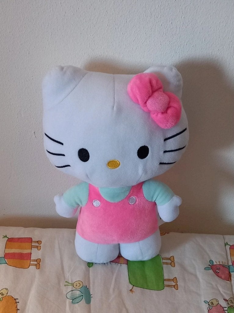 Hello Kitty knuffel met origineel label, Overige merken, Ophalen of Verzenden, Hello Kitty, Wit