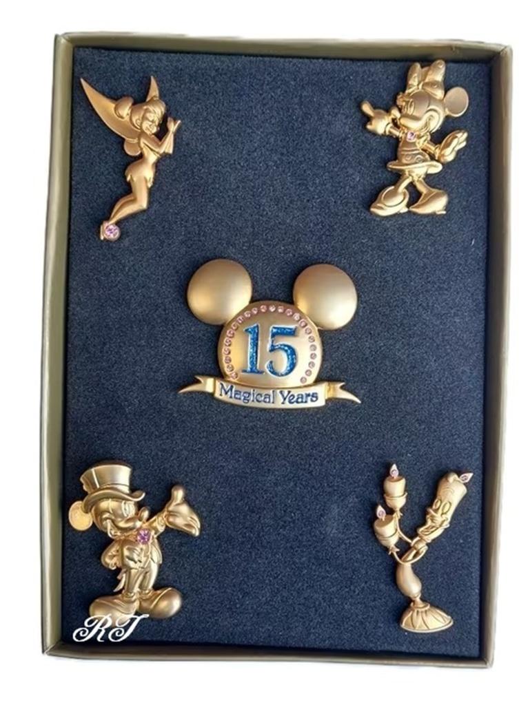 DLRP 15 Magical Years Box Pin Set-2007-Mickey Mouse Gold LE., Ophalen of Verzenden, Nieuw, Overige onderwerpen, Speldje of Pin