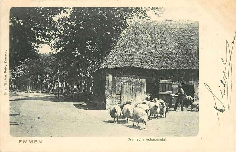 380-811-015 Emmen Drentsche Schapenstal, Verzenden, Voor 1920, Drenthe