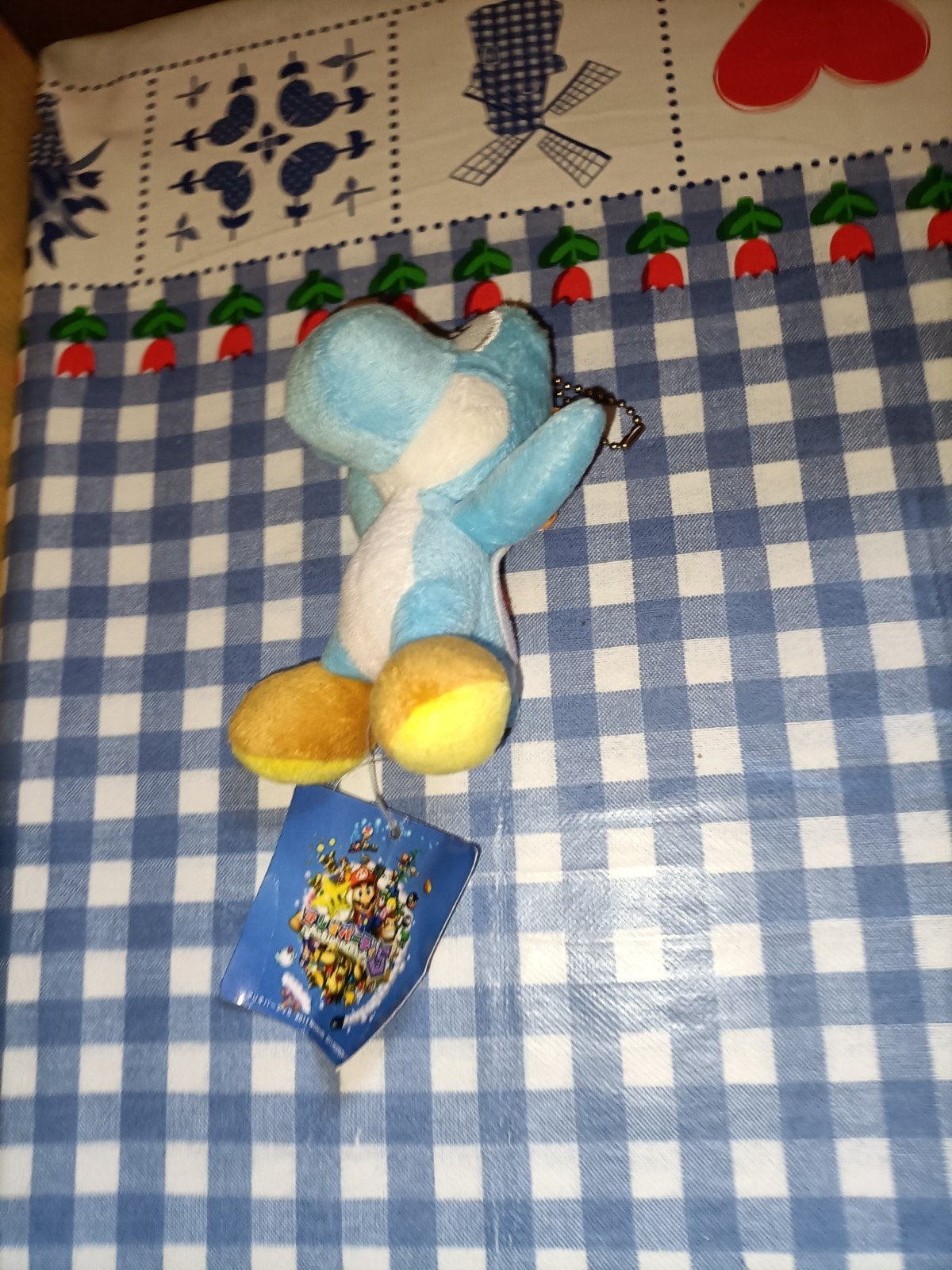 Blauwe Yoshi sleutelhanger knuffeltje 12 cm groot, Ophalen of Verzenden, Zo goed als nieuw, Overige typen