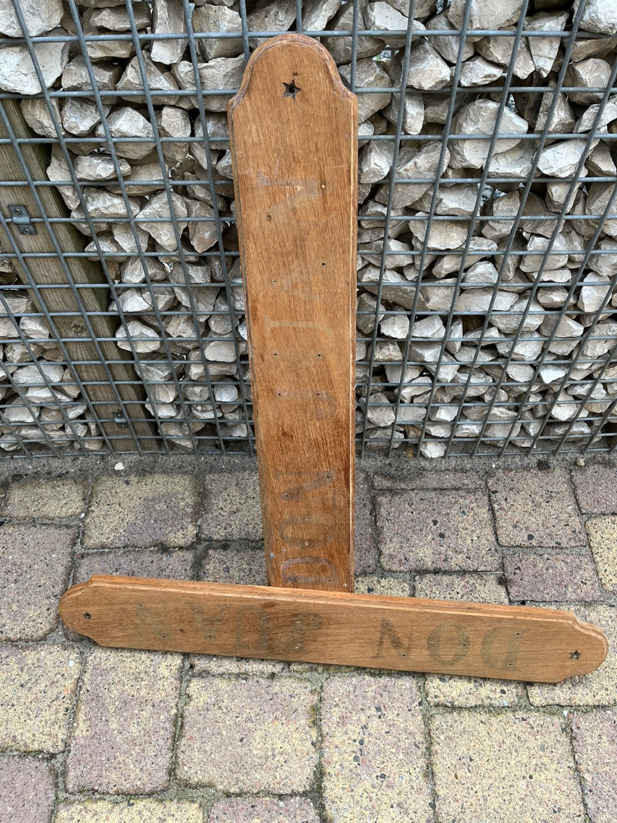 Teakhout naamborden, Ophalen, Gebruikt, Zeilboot of Motorboot