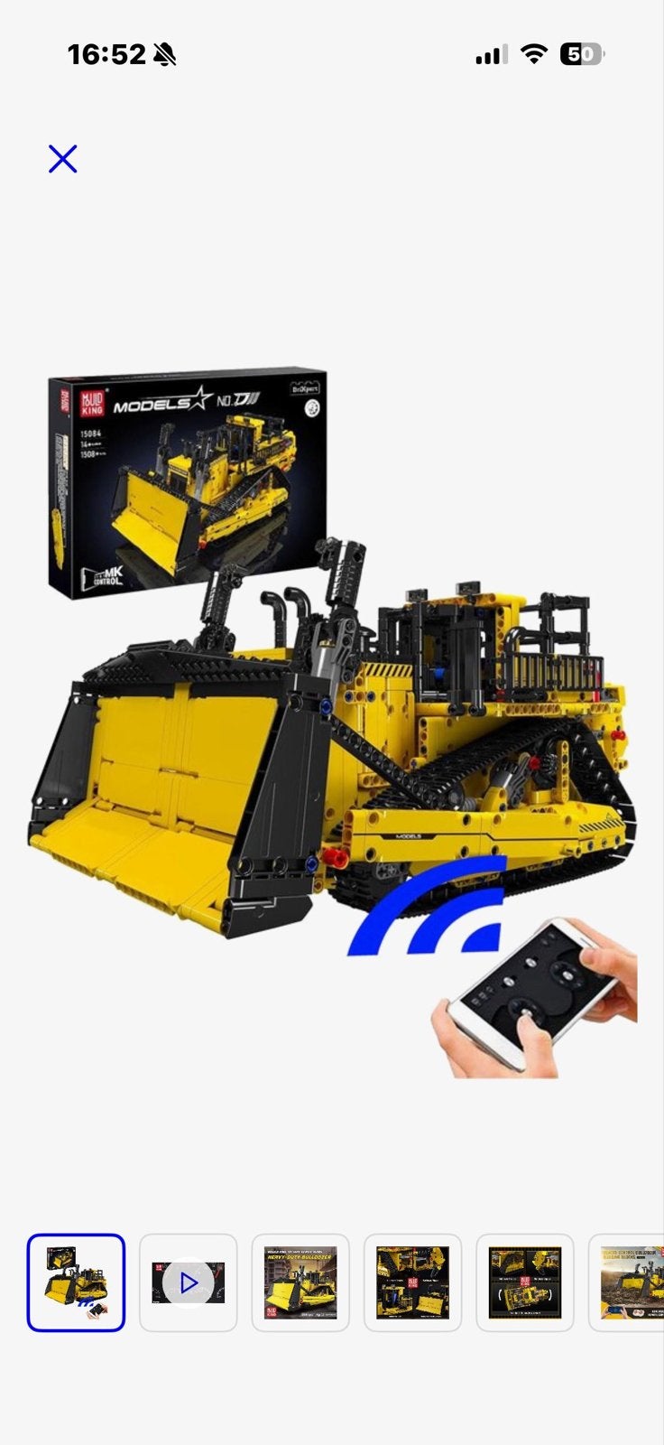 Mould King Technic Bulldozer. Catterpiller D11, Ophalen, Zo goed als nieuw, Overige merken