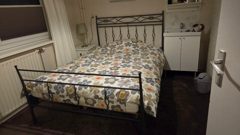 2 persoons bed  160*200  compleet, Ophalen, Gebruikt, Tweepersoons, 200 cm
