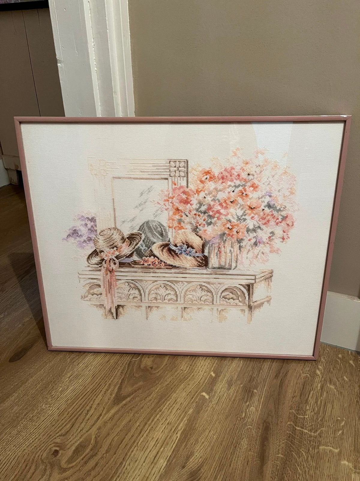 Oud geboduurd schilderij Breedte 61.5 hoogte 51.5, Ophalen of Verzenden, Gebruikt, 50 tot 75 cm, Schilderij