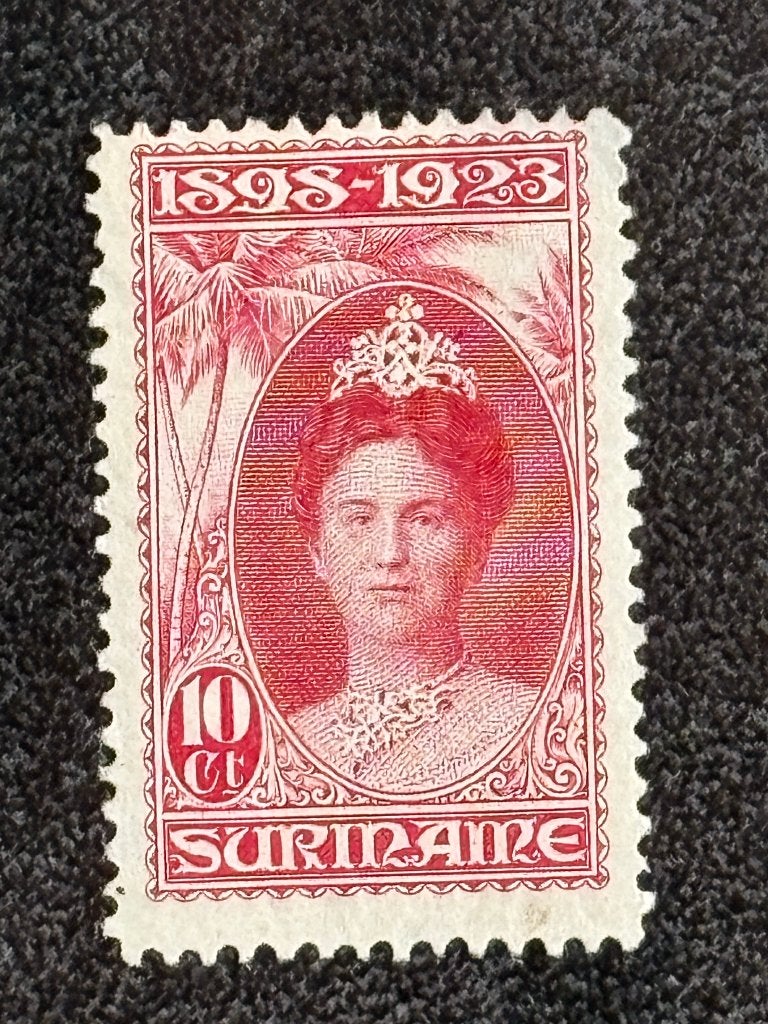 1923 SUR 105C Kon Wilhelmina Jubileum 10ct Ongebruikt, Ophalen of Verzenden