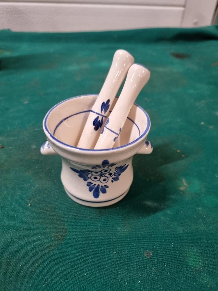 vijzel apotheker met 2 stampers delfts vintage, Ophalen of Verzenden, 'T Olde Gre-j, Info@toldegrej.nl, Endepoelstraat 20f Didam