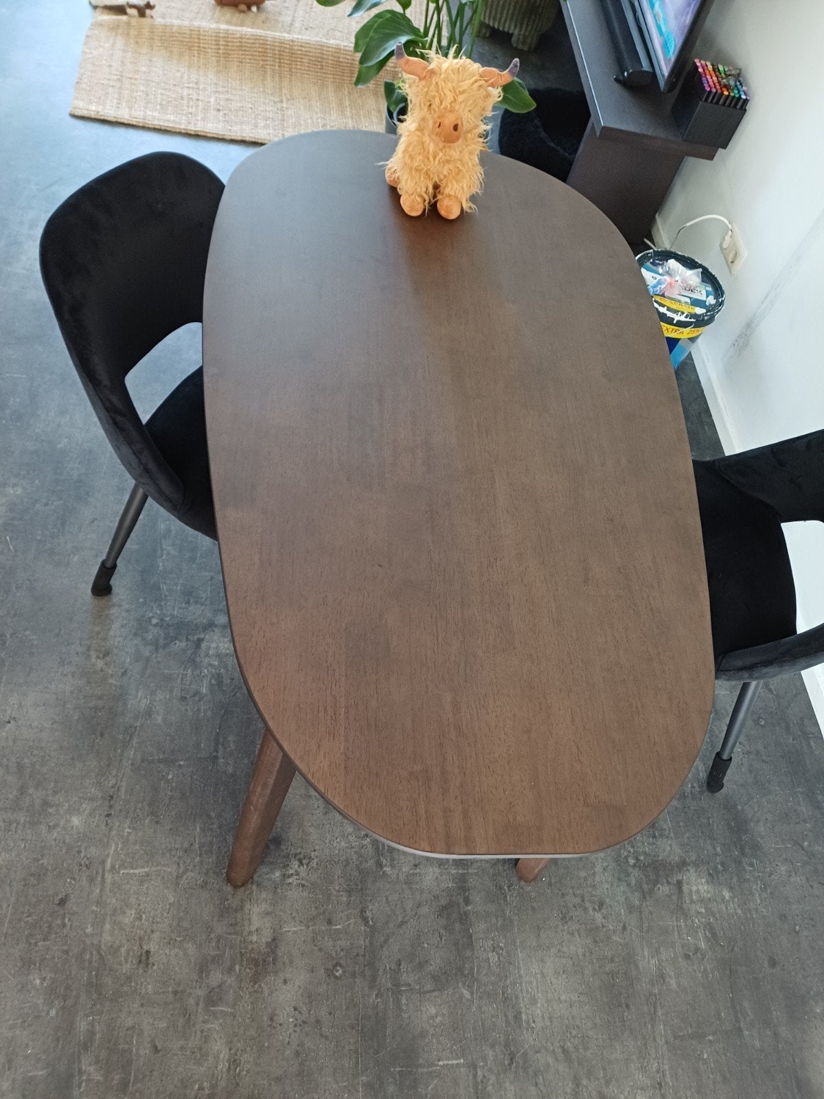 Ovale tafel, Huis en Inrichting, Tafels | Eettafels, Ophalen, 100 tot 150 cm, 200 cm of meer, Zo goed als nieuw