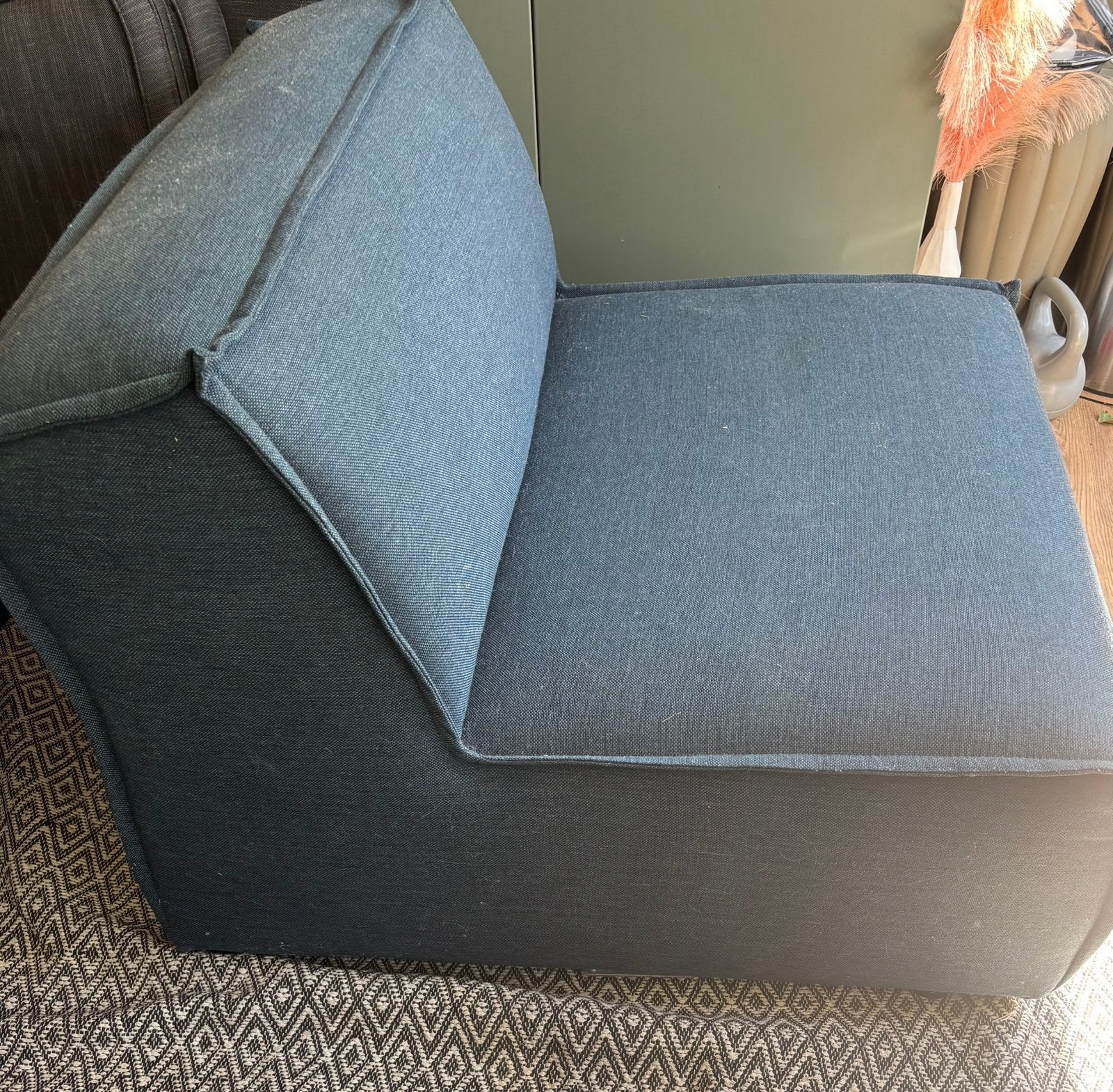 Klein bankje UMIX Brooklyn 95cm breed 1,5 zits, Ophalen, Zo goed als nieuw, Stof, Modern