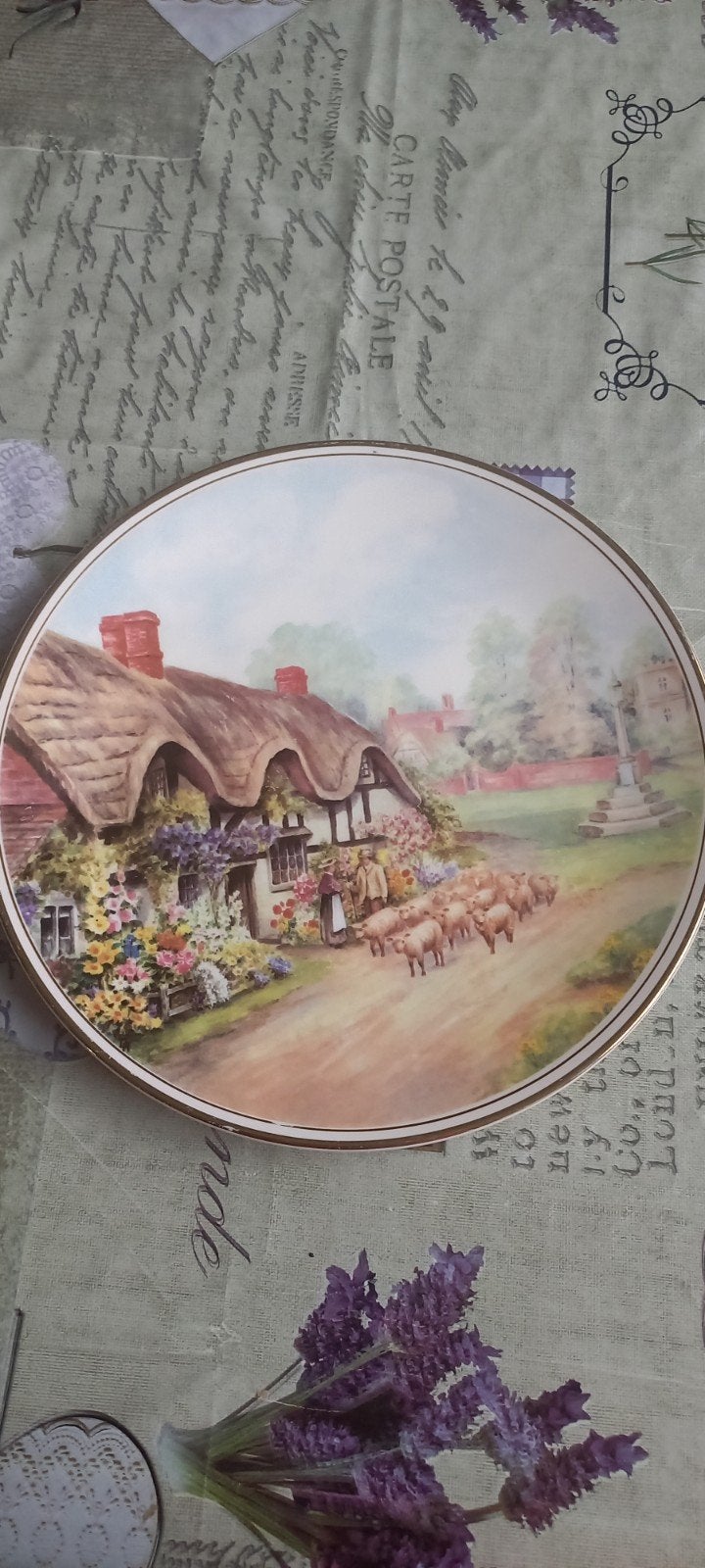 Decoratieve Wandplaat met Landelijk Tafereel, Ophalen of Verzenden