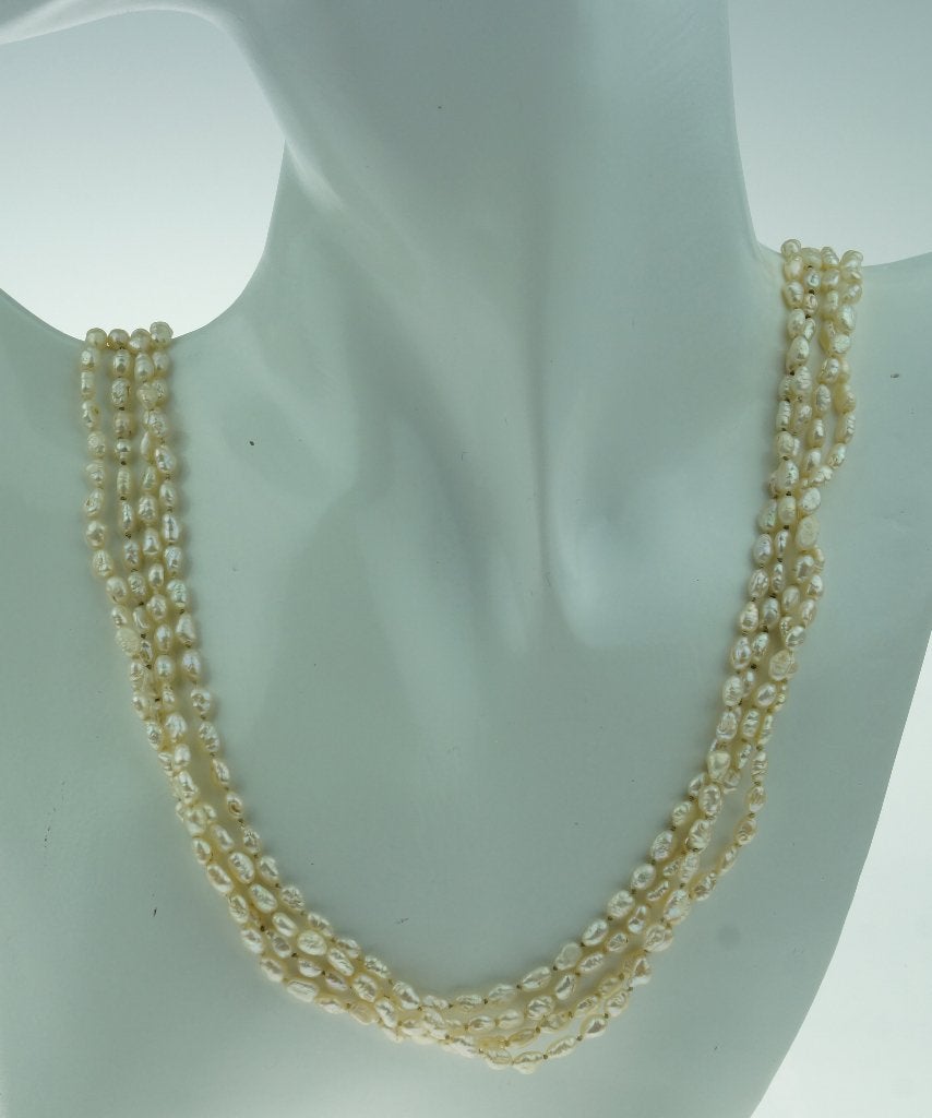 Fraaie parel ketting 14k slot goud uniek dames vintage, Ophalen of Verzenden, Goud, Ketting, Met edelsteen
